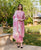 Pink Hand Block Printed and Embroidered Kurta