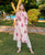 Tia Peach and Pink Block Printed Kurta