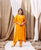 Yellow Embroidered Kaftan Set