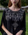 Black Muslin Embroidered Kaftan