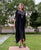 Black Muslin Embroidered Kaftan