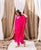 Zahreen Magenta Embroidered Kaftan