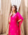 Zahreen Magenta Embroidered Kaftan