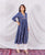 Eesha Indigo A-Line Block Printed Kurta