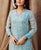 Turquoise Tranquility Organza Kurta