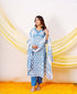 Tranquil Breeze Hand Block Printed Cotton Kurta