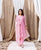 Riya's Blush Pink Printed Organza Kurta