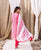 Naina's Pink Hand Printed Organza Kurta