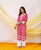 Raspberry Pink Hand Block Printed Cotton Kurta