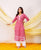 Raspberry Pink Hand Block Printed Cotton Kurta