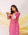 Raspberry Pink Hand Block Printed Cotton Kurta