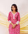 Raspberry Pink Hand Block Printed Cotton Kurta