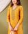 Royal Elegance Mustard Silk Chanderi Kurta