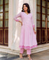 Blush Meadow Kota Doria Kurta