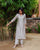 Silver Mist Chanderi Silk Embroidered Kurta