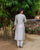 Silver Mist Chanderi Silk Embroidered Kurta