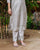 Silver Mist Chanderi Silk Embroidered Kurta