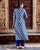 Indigo Blue Booti Chanderi Silk Kurta