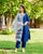 Indigo Elegance Chanderi Silk Kurta