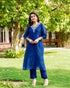 Indigo Elegance Chanderi Silk Kurta