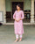 White and Pink Stripe Elegance Kurta