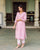 White and Pink Stripe Elegance Kurta