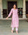 White and Pink Stripe Elegance Kurta