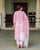 White and Pink Stripe Elegance Kurta