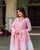 White and Pink Stripe Elegance Kurta