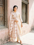 Ivory Embroidered Silk Chanderi Kurta Set with Pants & Dupatta
