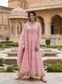 Pink Tiered Cotton Dress with Dupatta
