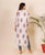 White Hand Block Printed Kurta (1 Pc.)