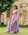 Aayesha Pink and Grey Hand Block Printed Lehenga Set