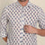 Aditya White Hand Block Printed Shirt for Men