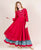 Maroon Long Indo Western Kurta with Aqua Skirt online for women