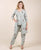 Rayon Grey Printed Jacketed Night Dress