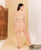 Beige and Orange Hand Block Printed Night Suit