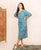 Ocean Blue Calf Length Kaftan