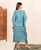 Ocean Blue Calf Length Kaftan