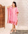 2 Piece Pink Polka Dot Printed Kaftan Set