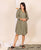 Pickle Green Hand Block Printed Shirt Dress