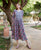 Grey and Pink Hand Block Printed Maternal and  Nursing Dress