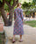 Grey and Pink Hand Block Printed Maternal and  Nursing Dress