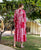 Red Tie Dye Maternal and Nursing Tiered Dress