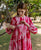 Red Tie Dye Maternal and Nursing Tiered Dress