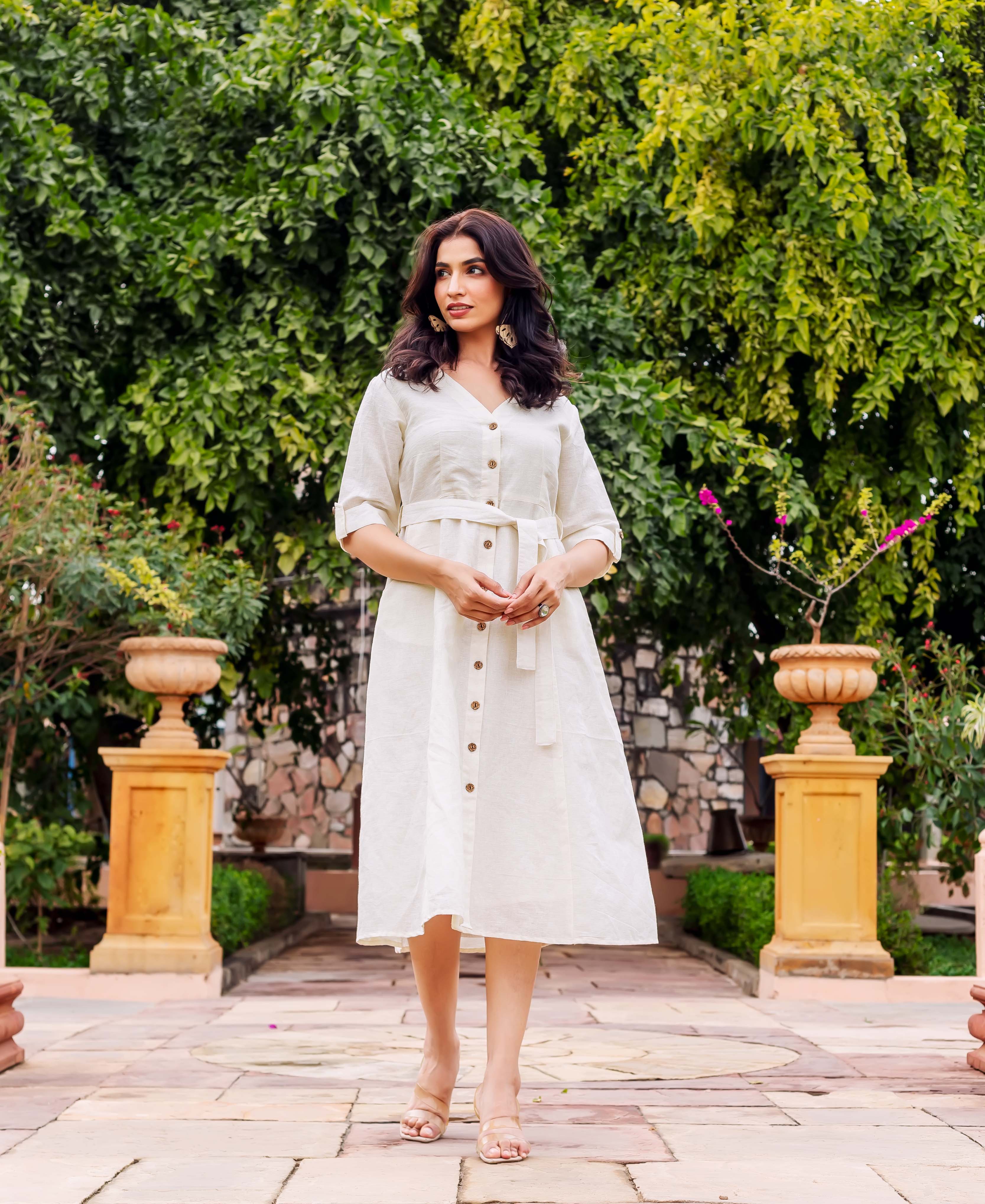 india linen dress People Tree India Linen Dress