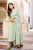 Mint Green Golden Hand Block Printed Kurta