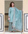 Ice Blue Chanderi Solid Kurta