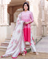 Ombre Pink and White Kurta