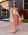 Pravya Beige and Pink Hand Block Printed Kurta